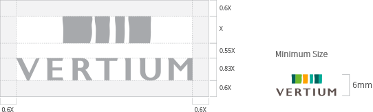 Logotype Configuration 최소크기 6mm로 사용